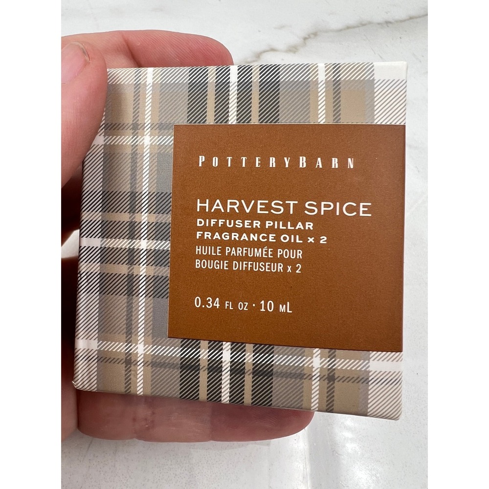 Pottery Barn Harvest Spice Diffuser Pillar Fragrance Oil 2 Pack 10mL Each Sealed